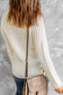 Buttoned Wrap Turtleneck Sweater