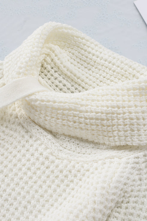 Buttoned Wrap Turtleneck Sweater