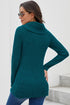 Buttoned Wrap Turtleneck Sweater