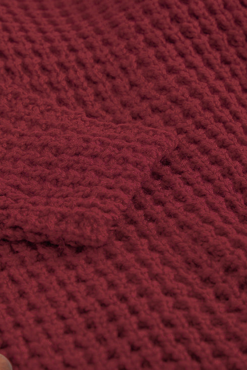 Buttoned Wrap Turtleneck Sweater