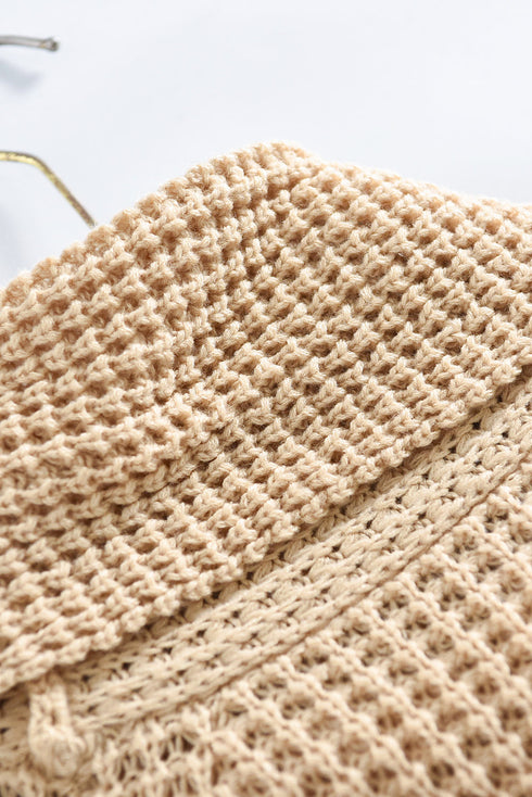 Buttoned Wrap Turtleneck Sweater