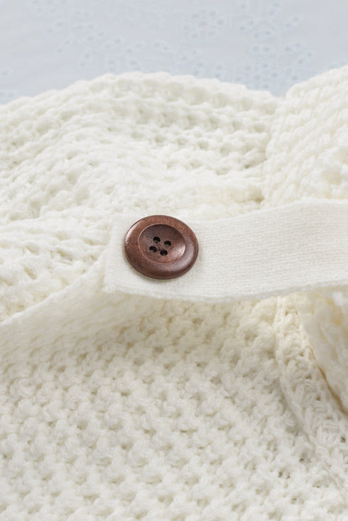 Buttoned Wrap Turtleneck Sweater