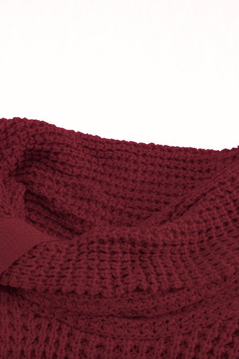 Buttoned Wrap Turtleneck Sweater