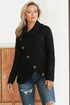 Buttoned Wrap Turtleneck Sweater