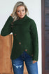 Buttoned Wrap Turtleneck Sweater