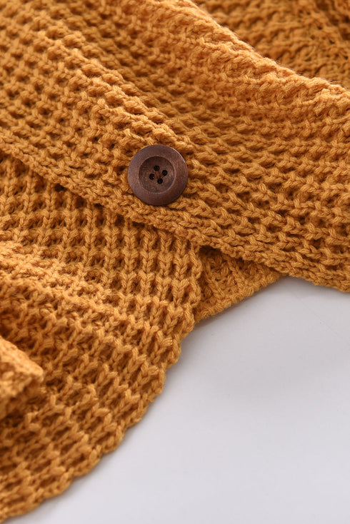 Buttoned Wrap Turtleneck Sweater