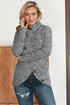 Buttoned Wrap Turtleneck Sweater