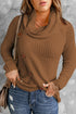 Buttoned Wrap Turtleneck Sweater
