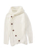 Buttoned Wrap Turtleneck Sweater
