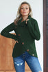 Buttoned Wrap Turtleneck Sweater