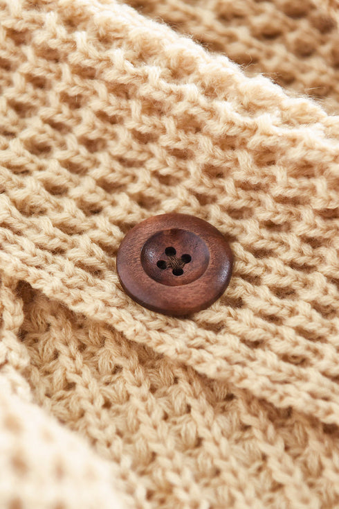 Buttoned Wrap Turtleneck Sweater