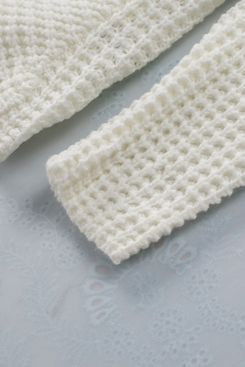 Buttoned Wrap Turtleneck Sweater