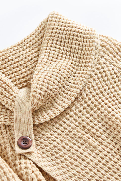 Buttoned Wrap Turtleneck Sweater