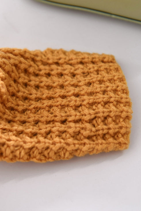 Buttoned Wrap Turtleneck Sweater