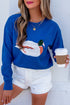 Polyester Polyamide Drop Shoulder Long Sleeve Sweater