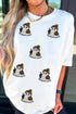 Sequin Ghost Print Short Sleeve Graphic Tee