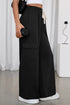 Drawstring Elastic Waist Cargo Patch Pocket Pants