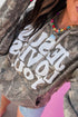 Retro Camouflage Jesus Loves You Print Relaxed Hoodie