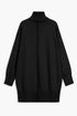 Oversized Turtleneck Center Seam Knit Sweater Dress