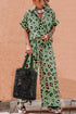 Exclusive Western Leopard Print Wide Leg Pant Sets