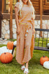 Striped Tassel Detail Tee And Wide Leg Pant Sets