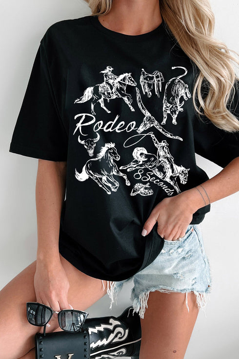 Rodeo Eight Seconds Arena Challenge Graphic Tee