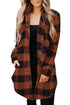 Turn Down Collar Casual Plaid Print Shacket