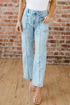 Exposed Stitch Detail Drawstring Wide Leg Barrel Jeans