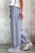 Southern Belle Striped Drawstring Loose Denim Pants