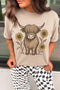Highland Cow Western Southern Belle Graphic Tee