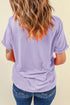 Polyester Cotton Slogan Graphic Round Neck Tee
