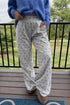 Floral Print Elastic Waist Full Length Regular Pants