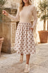 Polka Dot Pattern Long Sleeve Midi Dress
