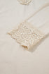 Intricate Lace Spliced V Neck Long Sleeve Top