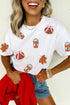 Sequined Pumpkin Graphic Shift Silhouette Statement Tee