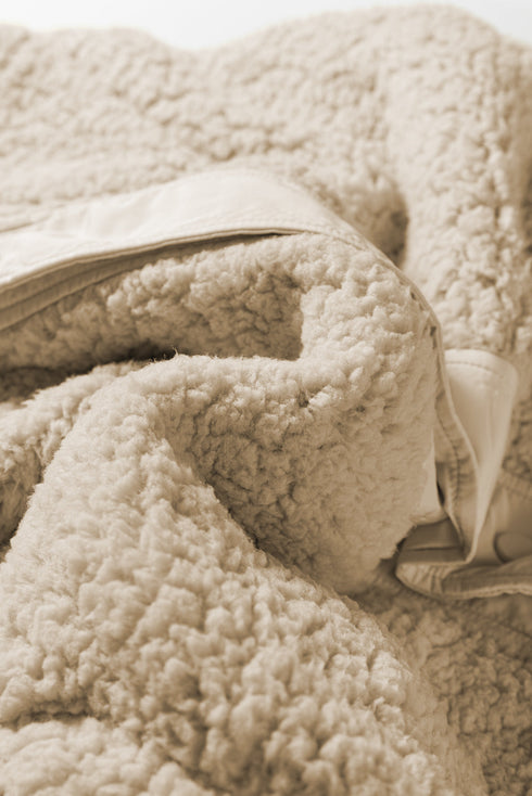 Faux Fur Sherpa Fleece Snap Button Knot Side Vest