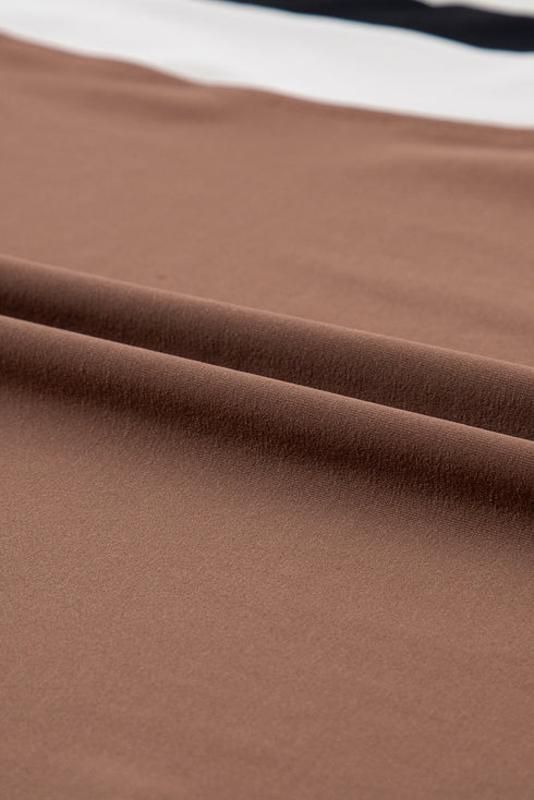 Geometric Block Pattern Trim Detail Pant Set