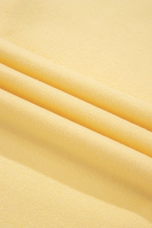 Casual Button Collar Drop Shoulder Pullover Coordinated Short Sets