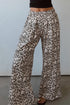 Leopard Print Wide Leg Full Length Pants