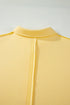 Solid Polo Collar Tee Elastic Waist Shorts Loungewear Set