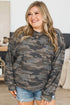 Polyester Elastane Camo Print Long Sleeve Top