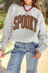 Polyester Slogan Print Mock Neck Reversible Sweatshirt