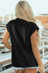 Glitter Ghost Print High Neck Graphic Tank Top