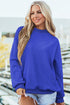 Reversible Mock Neck Oversize Drop Shoulder Sweatshirt