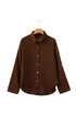Decorative Button Cluster Tab Long Sleeve Satin Shirt