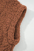 Faux Fur Sherpa Fleece Snap Button Knot Side Vest