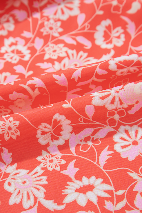 The Isabella Floral Print Tasseled Tied Sleeve Empire Waist Maxi Ensemble