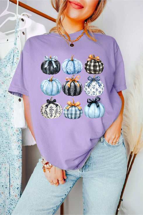 Pumpkin Printed Graphic Relaxed Silhouette Statement Tee