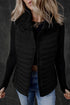 Plush Collar Quilted Zip Front Puffer Vest