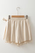 Bohemian Tassel Fringe Wrap Knot Casual Shorts